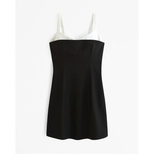 Abercrombie & Fitch NWT Contrast Sweetheart Corset Mini Dress Colorblock Black